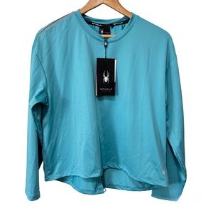 Ladies Spyder Aqua Long Sleeve Shirt with Zipper